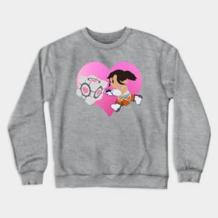 Chell Crossing - Companion Cube Crewneck Sweatshirt